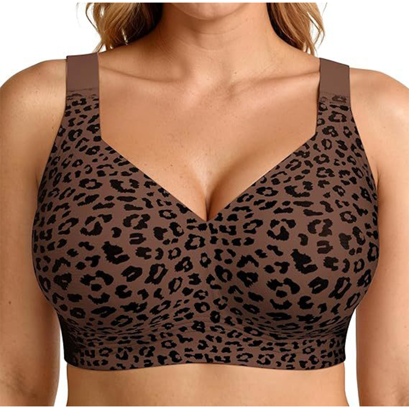 Mastectomy Bra Pocket - Leopar Desenli Jöle Sütyen Kadınlar İçin