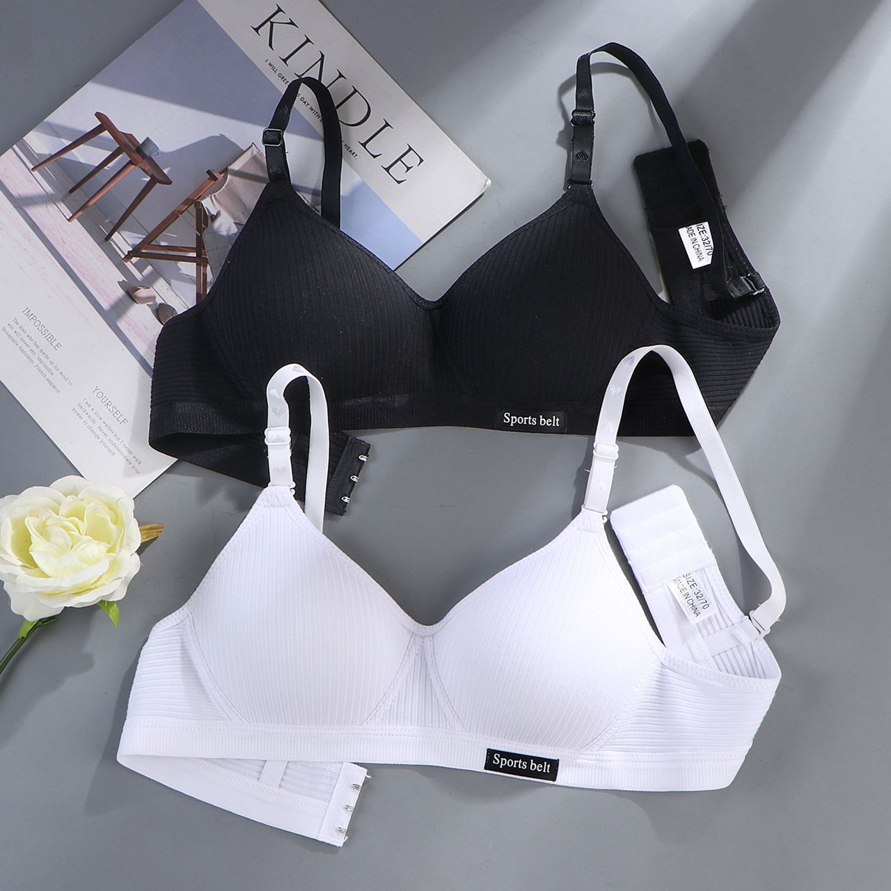Mastectomy Bra Pocket - 3 adet kadın ince kablosuz sutyen