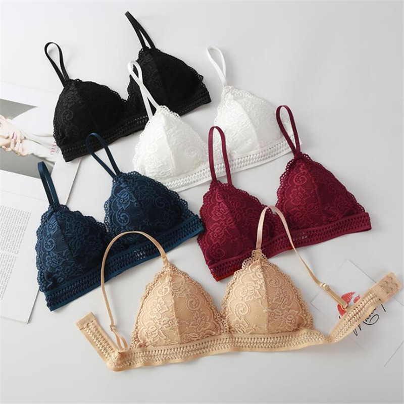 Lace Bralette Set - 2026 Kadın Sütyeni Yeni Fransız Üçgen