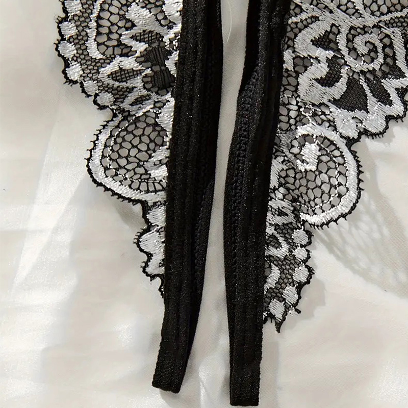 Siyah Sıcak Crotchless Seksi K - Lace Bralette Set incelemesi ve fiyatı